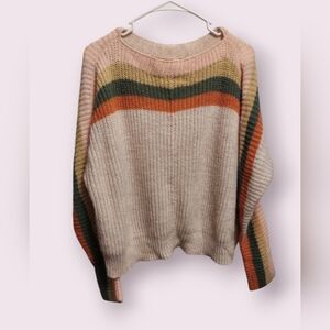 Women's Knit Sweater Size Small All in Favor Nordstrom Knitted Long Sleeve Pink